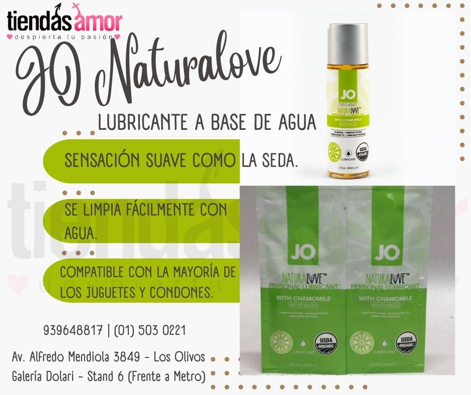 Lubricante personal a base de agua Jo Organic Naturalove